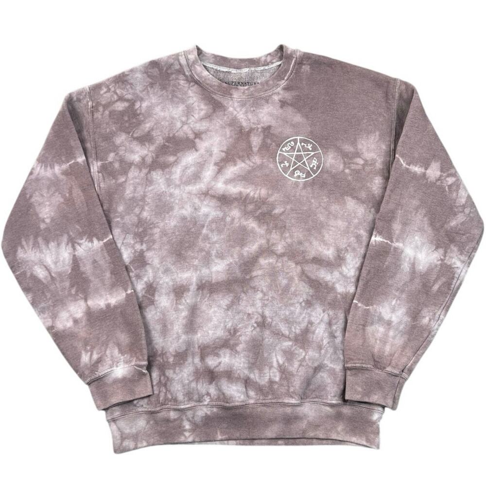 Supernatural “Saving People Hunting Things” Tie Dye Crewneck Sweatshirt - M